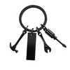 Llavero de Acero Inoxidable para el Día del Padre Martillo Destornillador Llave Herramientas de Papá Regalo del Día del Padre Colgante Grabado