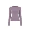 Roupas de Yoga para Mulheres para Usar ao Ar Livre Primavera e Verão 2026 Novas Camisetas de Manga Longa para Treino, Corrida e Fitness Pilates Roupas Esportivas de Manga Longa