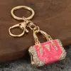 Llavero Creativo de Lujo con Bolsa de Goteo de Aceite y Pedrería, Colgante de Llave de Metal, Accesorio para Mochila, Llavero al por Mayor