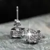 Brincos Masculinos Hip-Hop Populares Europeus e Americanos de Diamante Completo Micro-Incrustados Zircônia Artesanal Brincos Wish Transfronteiriços Brincos Redondos