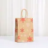 Saco de Papel Kraft Natalino Transfronteiriço Véspera de Natal Saco de Presente de Natal Lembrança de Feriado Saco para Embalagem de Presente Pronto para Venda