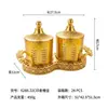 Venta Caliente Transfronteriza Chapado en Oro 2-4 Juegos Frascos Sellados Almacenamiento de Snacks y Té Adornos Decorativos para Cocina y Sala de Estar