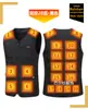 Chaleco Calefactor Eléctrico Inteligente de Control de Temperatura Transfronterizo para Hombres y Mujeres, Calefacción de Carga de Cinco Controles en 35 Zonas y Ropa Cálida para Personas de Mediana Edad y Mayores
