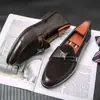 Nuevos Zapatos de Hombre de Verano, Zapatos Casuales Británicos de Moda Estilo Coreano, Zapatos Formales de Cuero para Negocios, Mocasines de Cuero Brillante para Hombre