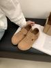 Zuyaolan Vintage Piel Genuina Sin Cordones Todo Incluido Birkenstocks 2025 Nuevo Estilo Mori Combinan con Todo Zapatos de Vestir que Aumentan la Altura