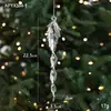 Transfronterizo Nuevo Producto Colgante de Plástico Plateado con Forma Decoración Colgante de Árbol de Navidad Brillante Galvanizado Accesorios Pequeños Adornos de Navidad en Stock