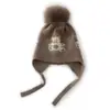 Cachemira Otoño/Invierno 2026 Nuevo Hombres Mujeres Niños Bebé Jacquard Orejas de Osito Protección contra el Frío Punto Gorro Cálido Set
