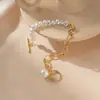Pulsera de Perlas Barrocas de Agua Dulce al por Mayor Transfronteriza, Estilo Coreano Dongdaemun, Sencilla, Moderna, Versátil Pulsera de Perlas