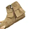 Vestido de estilo retro para niña. Botas Martens Colección Otoño/Invierno 2026 Botas de Mezclilla Cómodas de Suela Suave para Niños Mayores Botines Cortos con Hebilla de Cuero