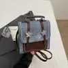 Mochila Feminina, Moderna e Casual, Estilo Coreano, Mochila Escolar para Estudantes, Bolsa Quadrada Pequena, High-End, Mochila de Viagem Leve