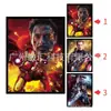 League of Legends Animación 3D Póster Estéreo Pintura con Gradiente de Rejilla Spider-man Iron Man Póster de Animación Rejilla de Ojo Desnudo