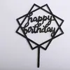 Bolo Decorativo Acrílico Imitação Acrílico Plug-in Decorativo Acrílico Pacote com 10 Plug-in para Bolo de Aniversário Plug-in para Confeitaria