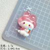 Tarjeta pequeña luminosa de dibujos animados cono de pastel tres tres tres accesorios de resina pegamento de crema diy cuerda para el cabello pasador caja de almacenamiento lote