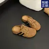 Mocasines Slip-On 2025 Primavera Nuevos de Moda Retro Versátiles Pequeños de Suela Gruesa Mules Casuales para Mujer