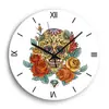 Reloj de Pared con Patrón de Calavera de Rosa de Fábrica Retro Americano Popular en Amazon Celebridad de Internet
