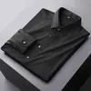 Camisa Social Branca Masculina Premium de Manga Longa Sem Costura com Elasticidade em Quatro Direções, Verão 2026, Social, Antirrugas, Fácil de Cuidar