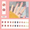 Uñas Postizas Virales de Moda 24 Piezas Estilo Francés Nuevas Uñas Postizas Degradadas
