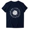 Nueva Camiseta Estampada para Mujer con Dibujos Multicolor EBAY Manga Corta Estampado de Crisantemo Comercio Exterior Ropa para Hombre Europea y Americana Ropa para Mujer