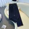 Calça Jeans Wide Leg Azul Retrô para Mulheres, Novo Estilo Outono 2026, Cintura Alta, Versátil, Caimento Solto, Emagrecedor, Calça Reta