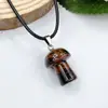 Cristal de Piedra Natural Transfronterizo Colgante Pequeño de Hongo de 2 cm Ágata Accesorios para Joyería DIY Collar con Forma de Hongo Venta al por Mayor