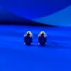 Nuevos Pendientes Pequeños Ovalados de Plata S925 5*7mm de Cultivo Mujing, Moda Versátil Simple Estilo Ins, Modelo Transfronterizo para Transmisión en Vivo
