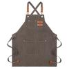 Delantal de lona de algodón para niños al por mayor, ideal para cocina, comer, pintar, hornear, hecho a mano, para niños y niñas, estampado.