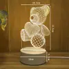Luz de Noche Creativa 3D Logo Personalizado Regalo para Niños Regalo de Año Nuevo Luz de Noche Luz de Ambiente Luz de Noche Acrílica