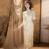 Cheongsam joven nuevo estilo chino ropa diaria retro República de China Gran Señorita antigua Shanghai celebridad espectáculo vestido largo