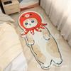 Fábrica de alfombras de cachemir con diseño de gato, venta al por mayor, para sala de estar, dormitorio, alfombra lavable a máquina, linda alfombra de dibujos animados para ventana salediza, manta para mesita de noche