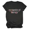 Terapia ocupacional Amazon eBay sitio independiente camiseta de mujer de cuello redondo y manga corta moderna y personalizada