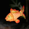 Lanterna de Peixe Portátil para o Festival da Primavera Grande Luminosa Ponto Turístico do Festival Lanternas de Carpa Penduradas Decoração de Lanterna de Peixe Dourado Luzes do Passeio Noturno Turístico