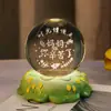 Ramo Bola de Cristal Luminosa Tulipán Luz de Noche Adorno Regalo para Cumpleaños de Niñas Regalo para Mejores Amigas Regalo para el Festival Qixi para Novia
