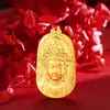 Joias de Liga de Metal Estilo Étnico Chinês Pingente Guanyin para Homens e Mulheres, Enfeites Pendentes, Acessórios, Decoração Atacado