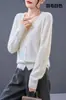 Cardigã de Malha com Decote V Peça de Roupa Exterior Outono Inverno Novo Caxemira Lã Solto Versátil Preguiçoso Casual Top de Lã Peça de Roupa Exterior