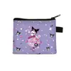 Nova Carteira de Moedas Desenho Animado Kuromi da Sanrio Moda Infantil Pequena Bolsa de Dinheiro Meninos e Meninas do Ensino Fundamental Bolsa de Armazenamento Fofa