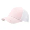Boné de cinco painéis com borda rasgada desgastada e lavada transfronteiriço, com tela, para homens e mulheres, boné de beisebol retrô com aba de pato respirável, bordado de LOGO personalizado