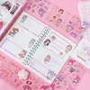 Manual del Estudiante Pegatinas de Personajes Guka DIY Pegatinas de Dibujos Animados Lindas para Niña Empaque de Mochila Set de Pegatinas de Dibujos Animados