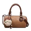 A Bolsa Boston Mais Popular do Verão para Mulheres 2025 Nova Moda Bolsa Redonda tipo Balde Versátil Bolsa de Ombro Transversal