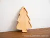 Bandeja Creativa de Bambú y Madera para Árbol de Navidad Plato Doméstico para Colocar Frutos Secos y Semillas de Melón Plato para Cena de Restaurante Occidental Plato de Madera Maciza para Colocar Postres