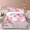 Textil Hogar Personalizado Transfronterizo Serie Floral de Tres Piezas Funda Nórdica 3D Comercio Exterior Ropa de Cama Impresión Digital