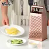 Popular Rebanador Vertical Multifacético Rallador de Acero Inoxidable Picador de Ajo Casero Rebanador de Verduras Herramienta de Cocina Cuatro en Uno