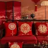 Nuevos cojines decorativos de estilo chino con el carácter de "alegría", rojos y festivos, adecuados para sofás, camas y como cojines de boda