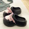 Zuecos de Verano de Eva con Suela Gruesa para Aumentar la Altura para Personas Menudas, Sandalias de Plataforma Versátiles de Moda con Diseño de Punta Cerrada