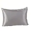 Fuente de Suministro Exportación Transfronteriza Ropa de Cama Color Sólido Funda de Almohada Imitación Seda Funda de Almohada al por Mayor Funda de Almohada Funda de Almohada Funda de Almohada de Satén
