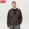 Cárdigan Personalizado Suéter con Capucha Estilo Otoño/Invierno Piel Sintética de Ciervo Retro Americano Marca de Moda Ropa de Punto Chaqueta