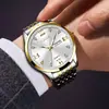 Reloj de Hombre Lige/Lige Business Esfera Grande Simple Resistente al Agua Luminoso Doble Calendario Correa de Acero Reloj de Cuarzo
