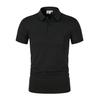 Camisa POLO de manga curta masculina de verão moda lapela de manga curta T-shirt esportiva casual T-shirt jaqueta ponto transfronteiriço