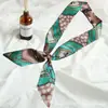 Bufanda Larga Pequeña de Seda Versátil Lazo para Bolso con Cinta de Lazo Cinta para el Cabello Decoración de Caja de Regalo Bufanda Fina Estrecha Biselada Bufanda Pequeña