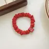 Banda de Goma Roja de Año Nuevo para Niñas, Goma para el Pelo de Intestino Delgado, Cuerda Básica para el Cabello, Diadema que No Aprieta la Cabeza, Sin Marcas, Muy Elástica y Duradera, Accesorios para la Cabeza