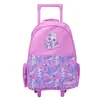 Mochila Escolar con Carrito Australiana de Gran Capacidad, Diseño de Dibujos Animados, Mochila con Ruedas para Estudiantes de Primaria y Secundaria